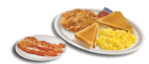 TWO EGG BREAKFAST with SIDE MEAT