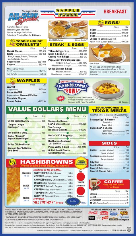 Waffle House Menu
